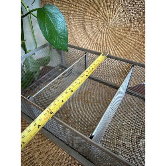 Mesh Metal Desk Organizer with 3 Compartments - Picture 5 of 12